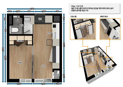 D 평면도
